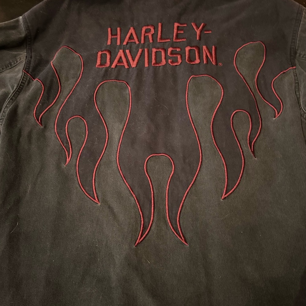 Harley-Davidson Black Jacket with Red Embroidery